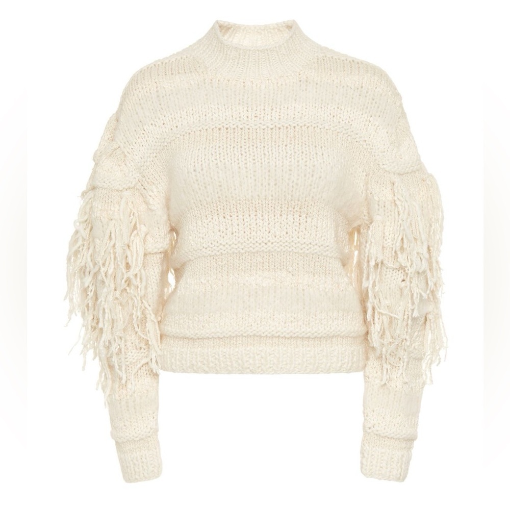Ulla Johnson Delma Fringe Pullover Sweater Cream Ivory Tassel Knit Size P / XS - Picture 12 of 16